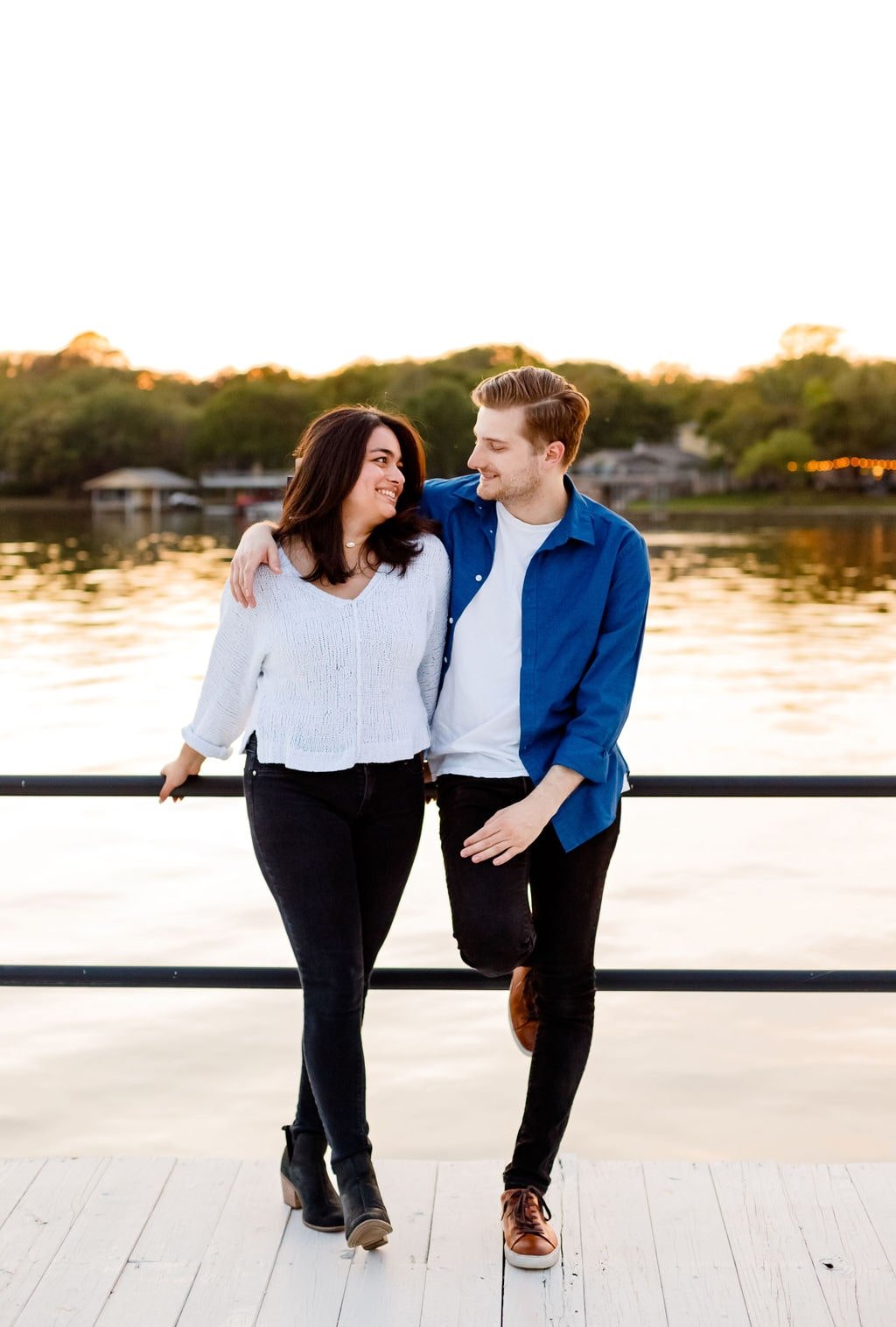 Gun Barrel City engagement session by the lake