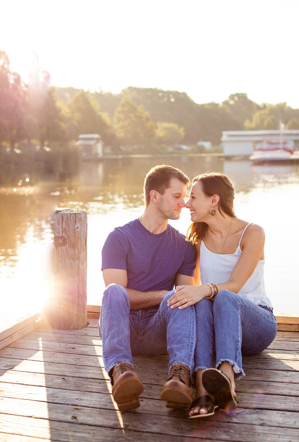 Sunrise Engagement Session at White Rock Lake in Dallas 