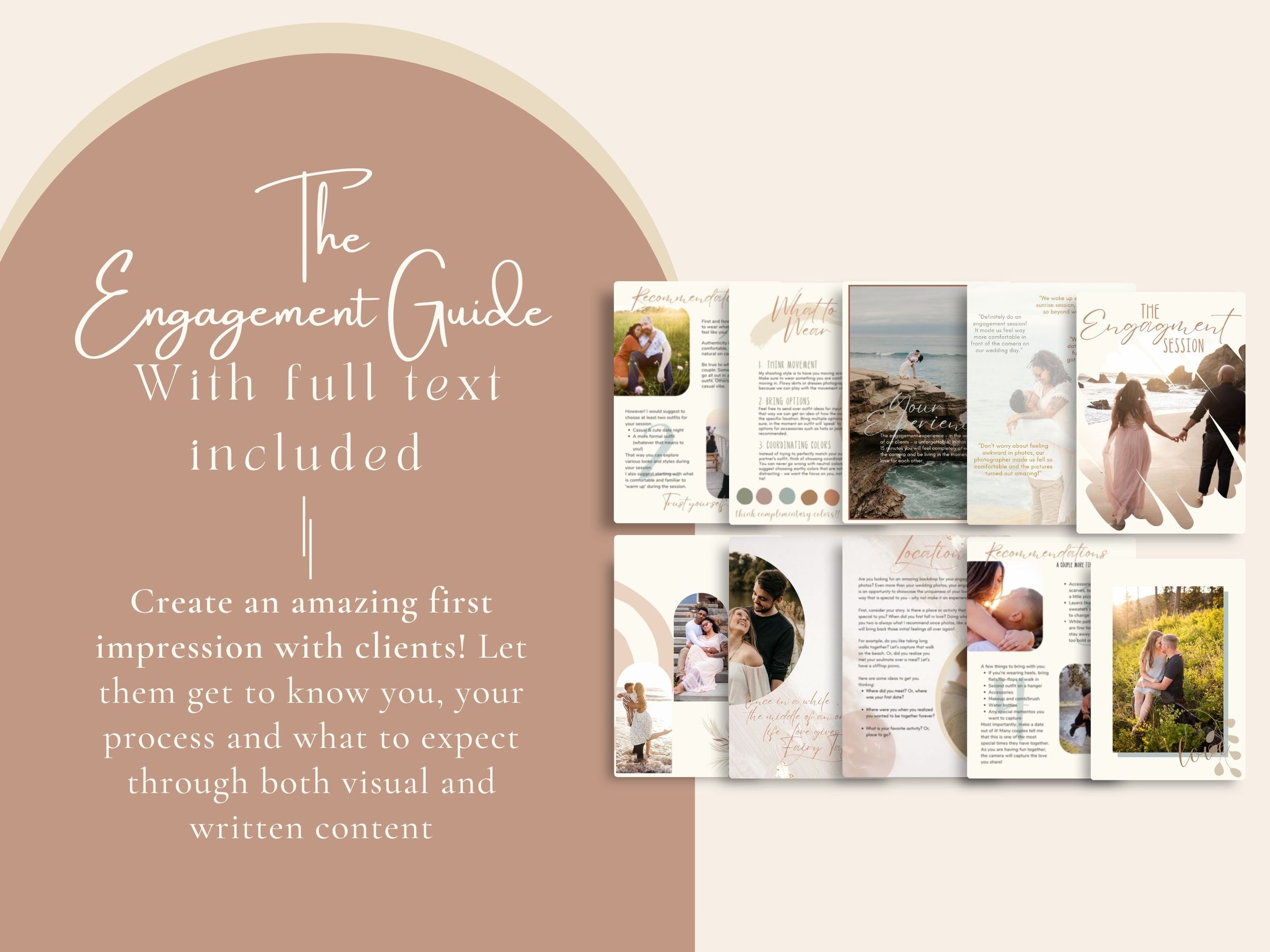 Canva Photographer Engagement Guide Template.